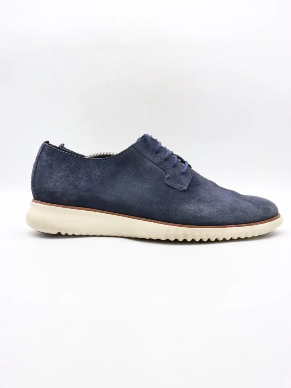 Cole Haan 2.Zerogrand Plain Toe Men's 13 M Oxford Marine Blue Suede Classic Shoe